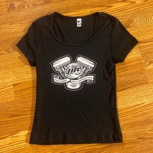 Black Graphic Tee with Miller Lite Logo